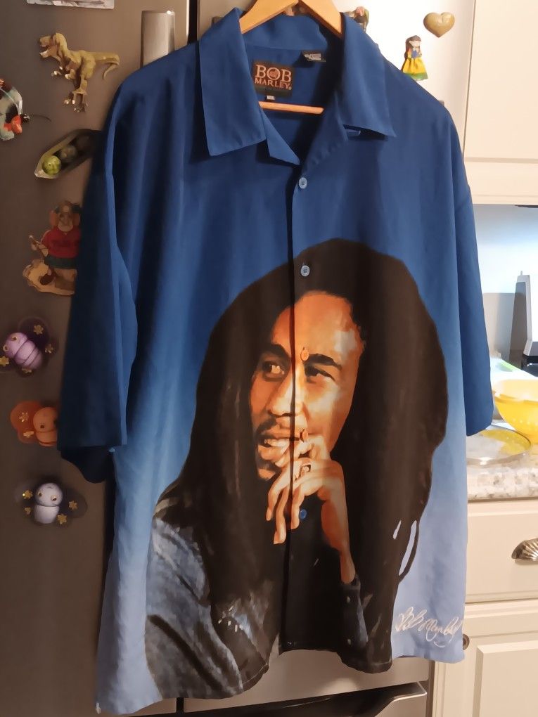 Vintage Bob Marley Dragonfly Button Down Shirt 3xl