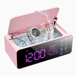 Ultrasonic Jewelry Cleaner Machine - Ultrasonic Cleaners Portable 24W/48KHz with Digital LED Display, Jewelry Cleaner 500ml Stainless Tank for Glasses