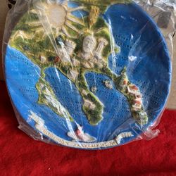 9 Inch Handmade Hand Painted In Greece Greek Plaster Halkidiki Wall Plate Imported From Greece