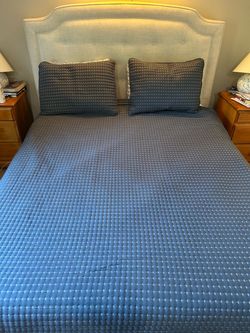 Nectar queen, queen, size mattress with frame, and headboard