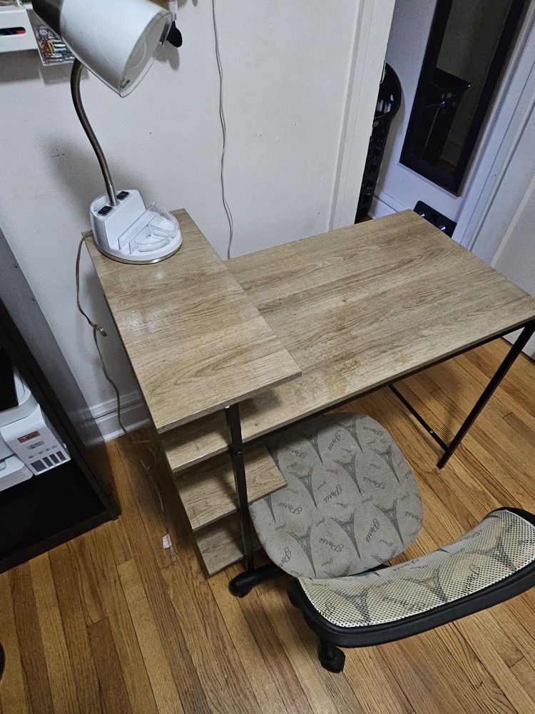 Desk + Chair + Lamp