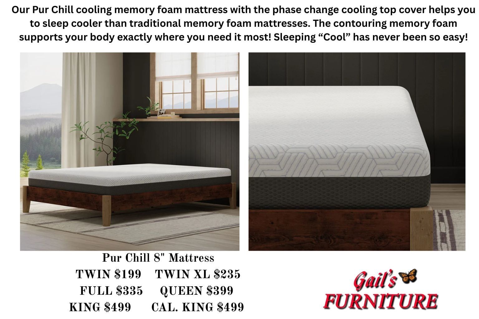 Pur Chill 8" Mattress!!! NEW ARRIVAL!!!