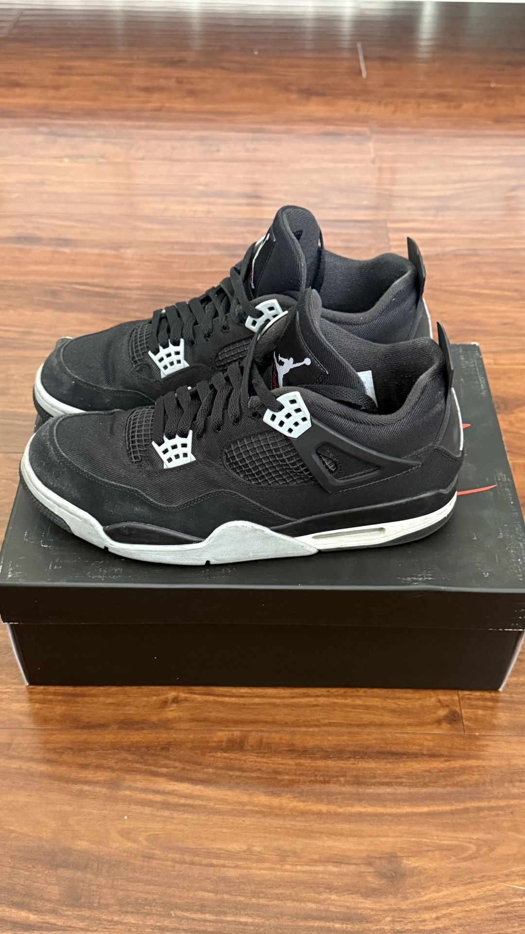 Jordan 4 Black Canvas Size 12