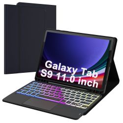 Keyboard Case For Samsung Galaxy Tab S9 11 Inch: 7 Colors Backlit Trackpad Keyboard For 11 Inch Galaxy Tab S9 2023 - Detachable Smart Touchpad Magneti