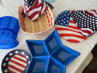 4th of July Home Decor Serving Dishes