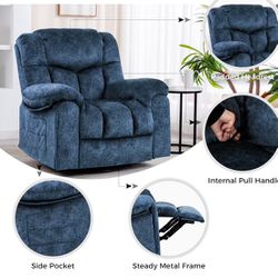 Recliner Chair Massage Rocker Swivel Heated with Hideable Cup Holders, Oversized Lounge Wide Lazy Boy Ergonomic Single Sofa Seat for Living Room Bedro