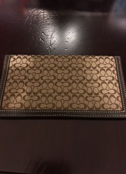 Coach check book wallet