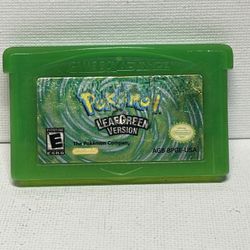 Pokemon Leaf Green Authentic Gameboy Advance GBA Tested/Cleaned/Saves OEM Geunin