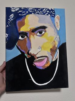 Tupac Acrylic Canvas Handmade painting