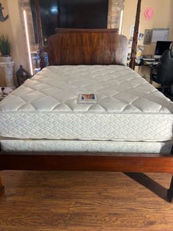 Ethan Allen Queen Bed Frame mattress and box