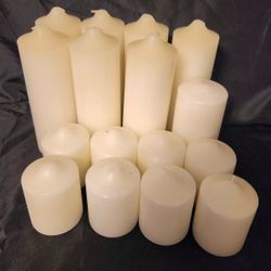 Ivory Pillar Candles 