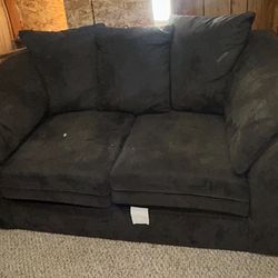 Dark Grey Loveseat 