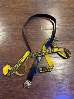 off white and versache belt