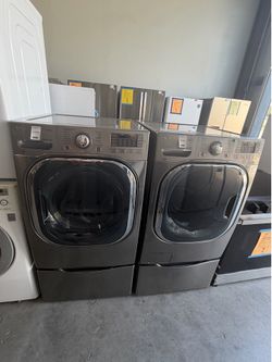 LG set washer and electric. Dryer