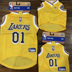 Los Angeles Lakers Dog Jersey  Size L/S