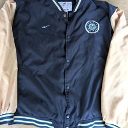 Vintage Reebok Seattle Mariners Baseball Button Up Windbreaker