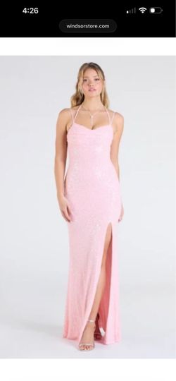 Windsor Pink Sequin Maxi Formal Dress