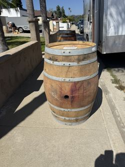 Quality Freshly Emptied 59’Gallon Barrels- Solid Oak Construction