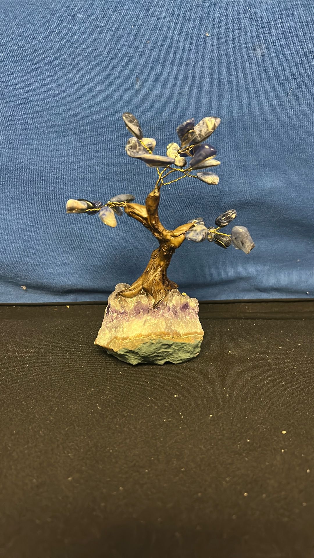 Sodalite Tree With Amethyst Base