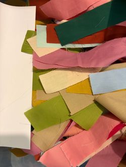 Fabric garland, various colors /tiras de tela de colores