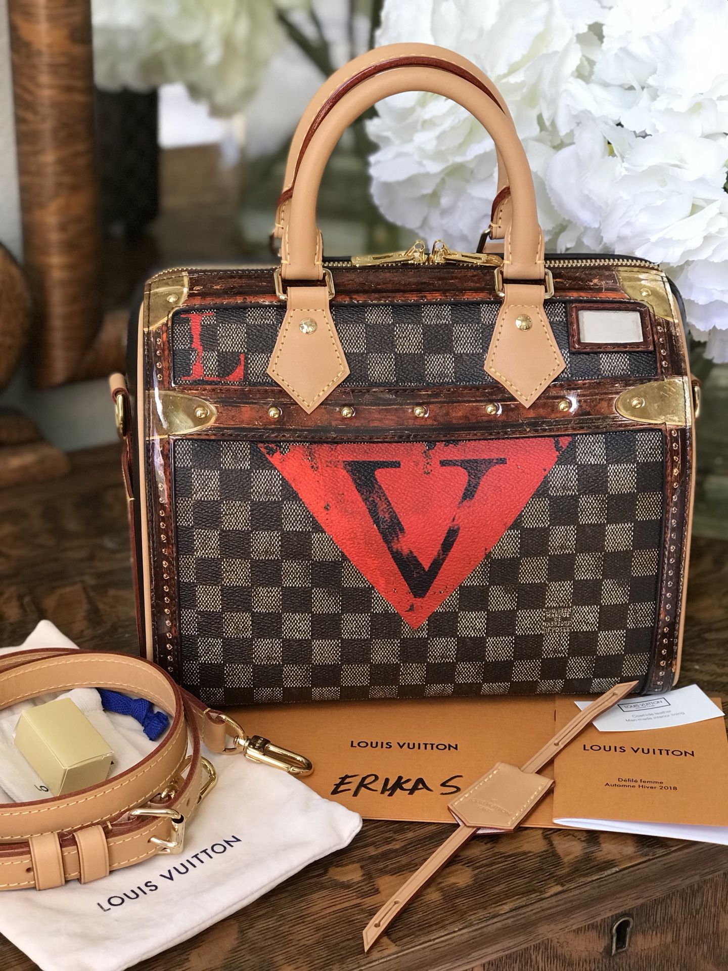 Louis Vuitton Transformed Damier Ebene Time Trunk Zippy Wallet