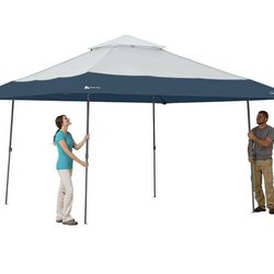 Ozark Trail 14' x 14' Instant Lighted Canopy for Camping - Blue, Gray