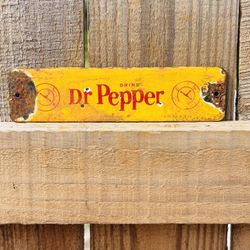 Porcelain Advertising Sign Dr. Pepper 6In