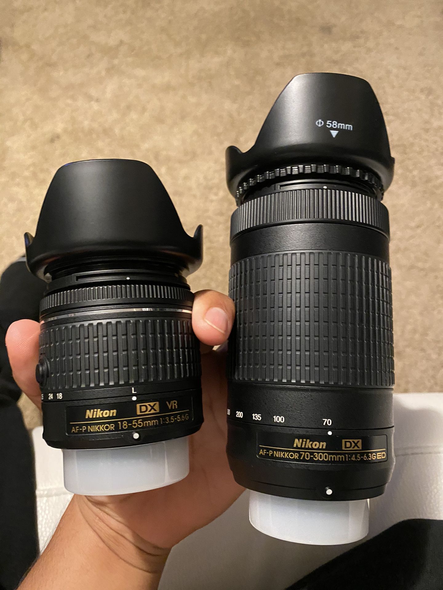 Nikon lens 70-300mm & 18-55mm