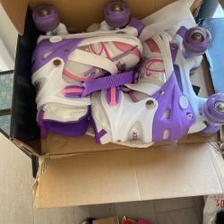 Girls Adjustable Roller Skates New