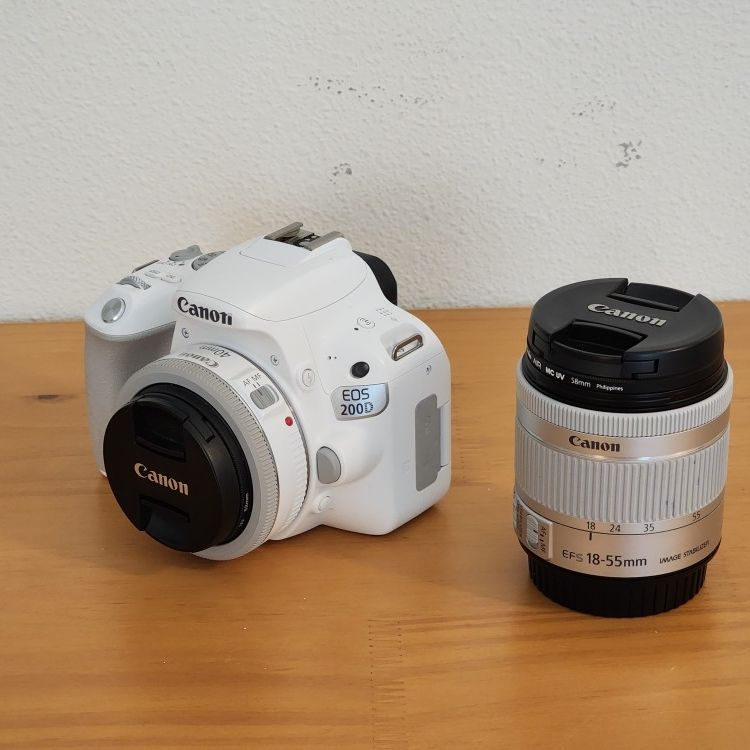 Canon EOS Rebel SL2 DSLR (White) + Canon EF 40mm f/2.8 STM Pancake