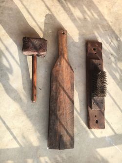 3 Great Antique Primitive pieces Rustic Cabin