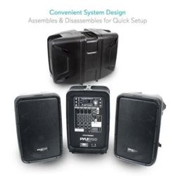 Pyle Bluetooth PA Speaker & Amplifier Mixer System, 8-Ch Audio PPHP898MX