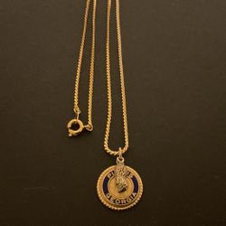 18” Goldtone Necklace With (Plains Peanut Georgia) Pendant 