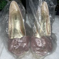 Wild Pair Pink Glitter Stiletto Sexy High Heels 