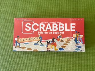 Brand New Unopened SPANISH Edition Scrabble Board Game, Spanish Learning Game, Sold in Amazon for $25.99