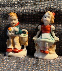 Boy and Girl Figurines-Made in Occupied Japan
