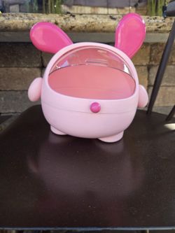 Desktop Storage Pink Rabbit.