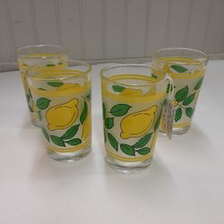 4 Inch Vintage Frosted Lemon Juice Glassware - Located In Shelton 