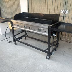 Commercial Grade Large BBQ Grill with griddle for Events 8 burners 1ST Class estufa con plancha