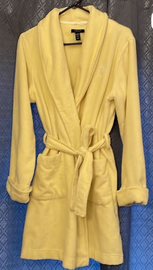 Womens Chaps - Plush Yellow Robe