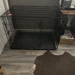 *COMPLETE PACKAGE* MIDWEST DOG KENNEL  OUTDOOR/INDOOR PEN - COMES W/ 2 BOWLS, LEASH, MAT, FOOD, TOYS + MORE!