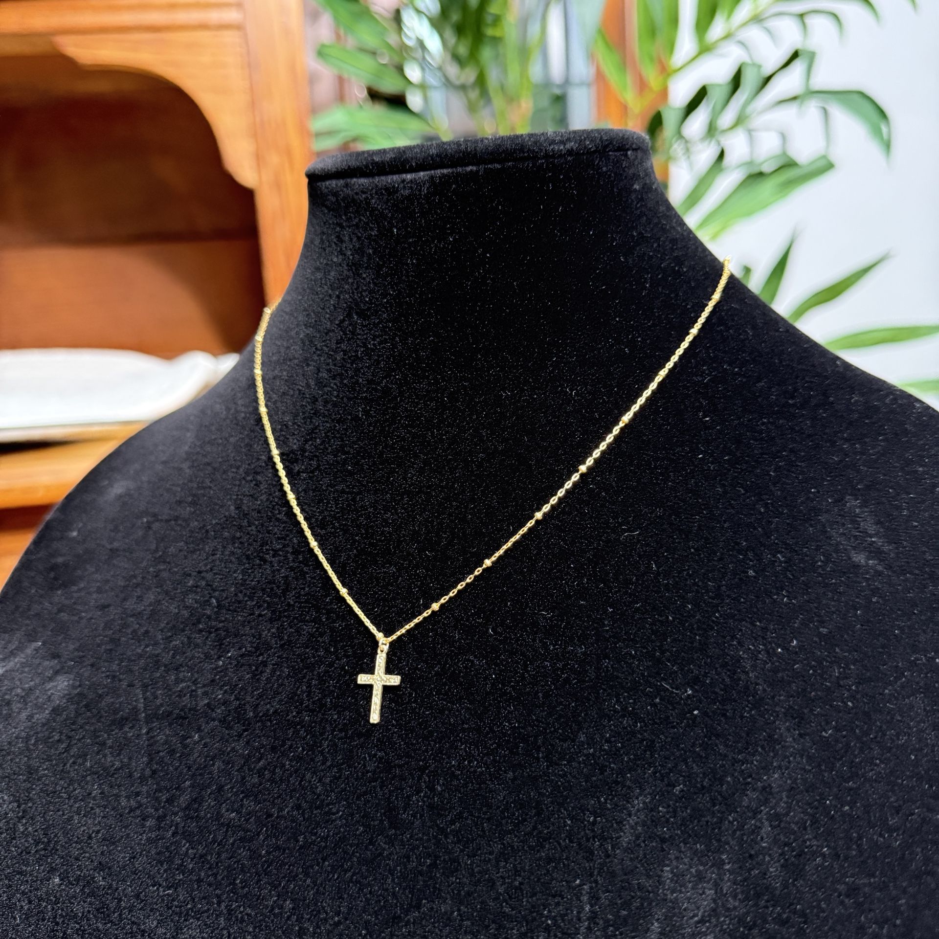 14k Gold Filled Cross Necklace Made in Hawaii