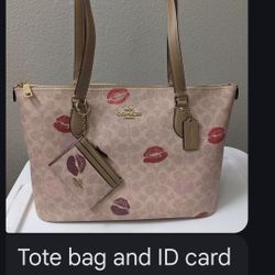 Coach Tote Bag & ID Card Holder