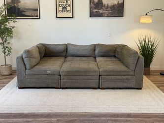 Gray Costco Thomsonvill modular electric recliner sectional couch delivery available