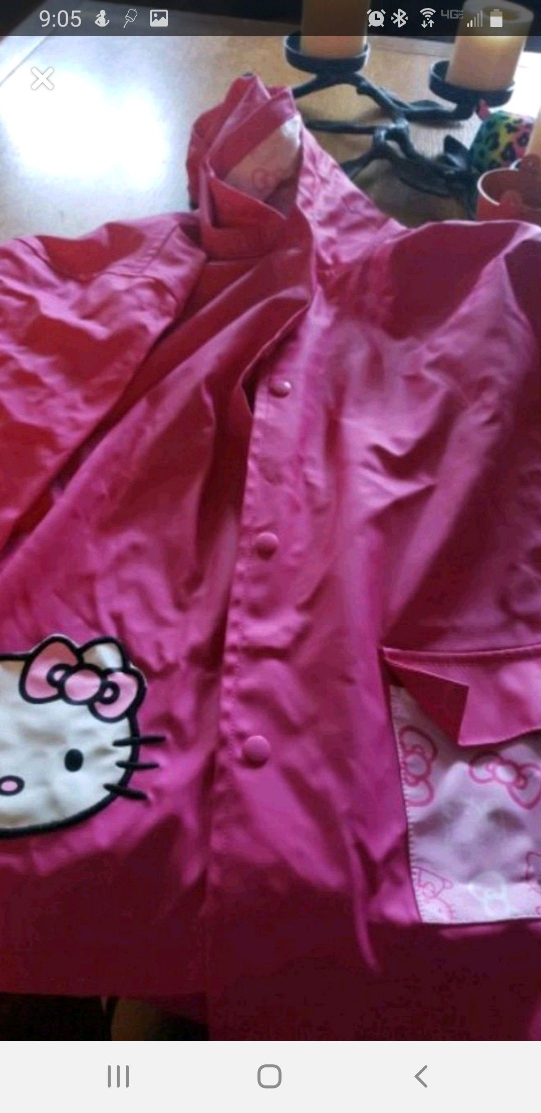 Girls size 6 hello kitty raincoat