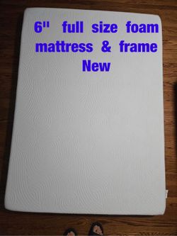 Full  size  8"  mattress  &  frame  -  $130