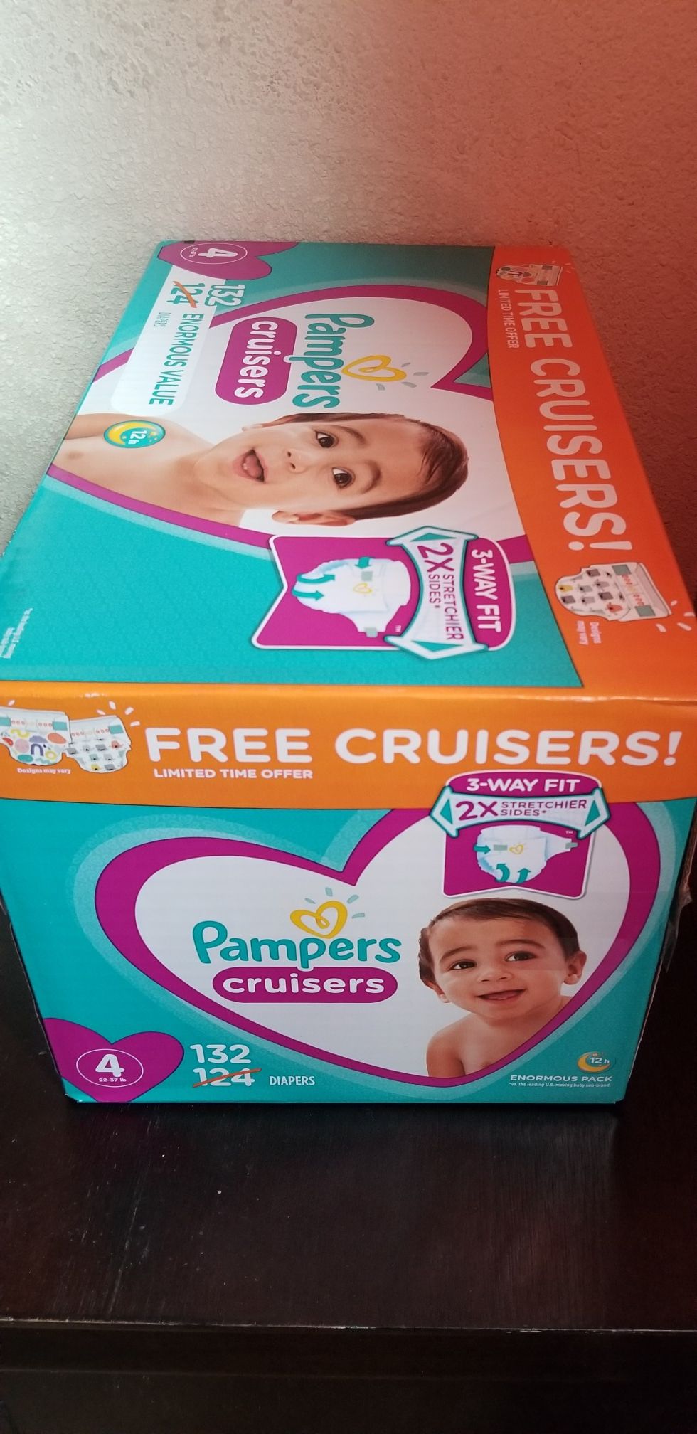 Pampers cruisers size 4 132 daipers $34 firm price