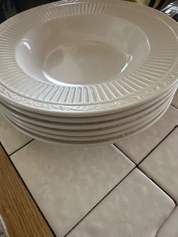 White Ceramic Soup Bowls Set of 6 MIKASA