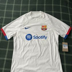 Barcelona FC White Away Jersey Brand New