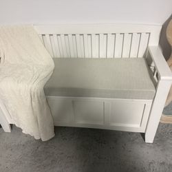 Storage Bench with Custom Cushion